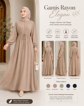 Gamis elegan rayon 